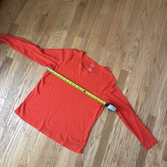 ST. JOHN'S BAY Essential Tee Womens Long Sleeve Orange XL - Picture 13 of 15